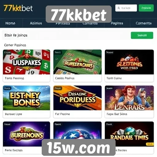 Opções de jogos oferecidas pelo 77kkbet