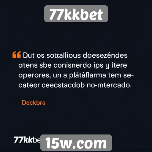 Feedback dos usuários sobre a experiência no 77kkbet